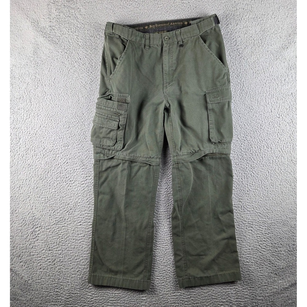 Boy Scouts Of America Cargo Pants Womens 8 Green Convertible Uniform Outdoor